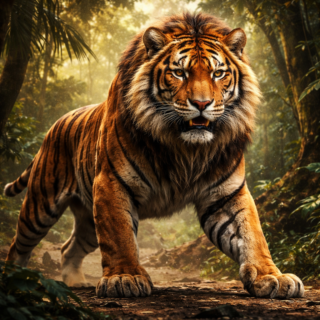 Ligerus, hybrid of Lion and Tiger