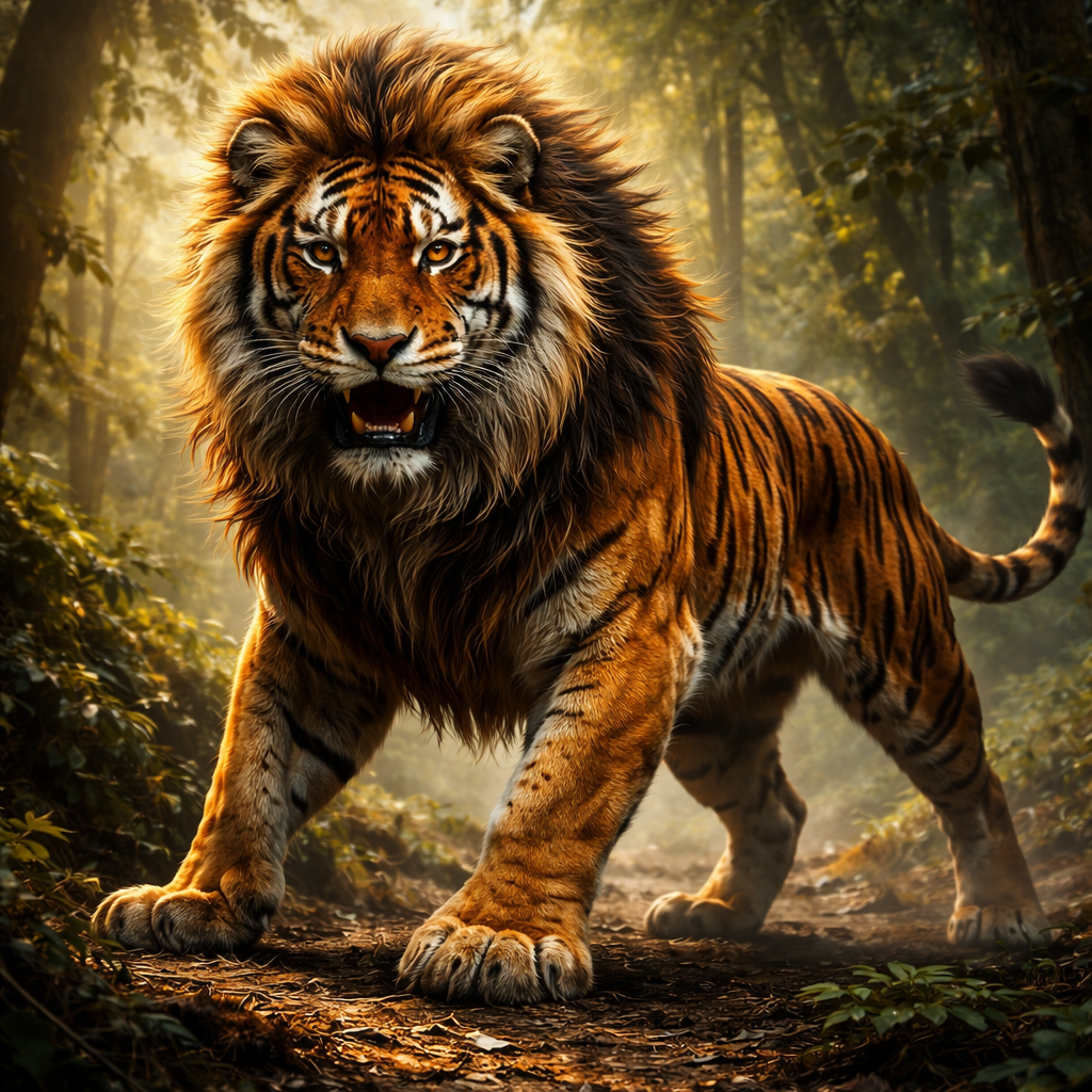 Ligerus, hybrid of Lion and Tiger