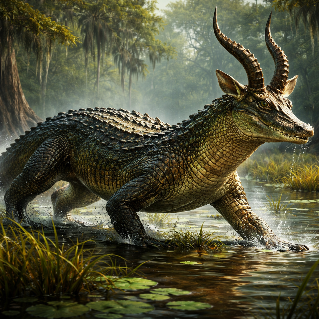 Allantelope, hybrid of Alligator and Antelope