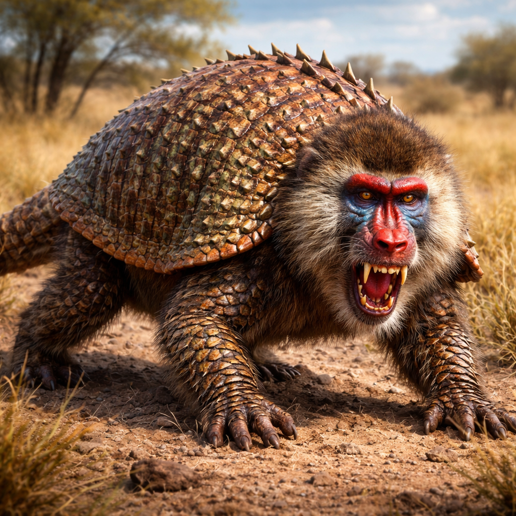 Babarmadillo, hybrid of Baboon and Armadillo