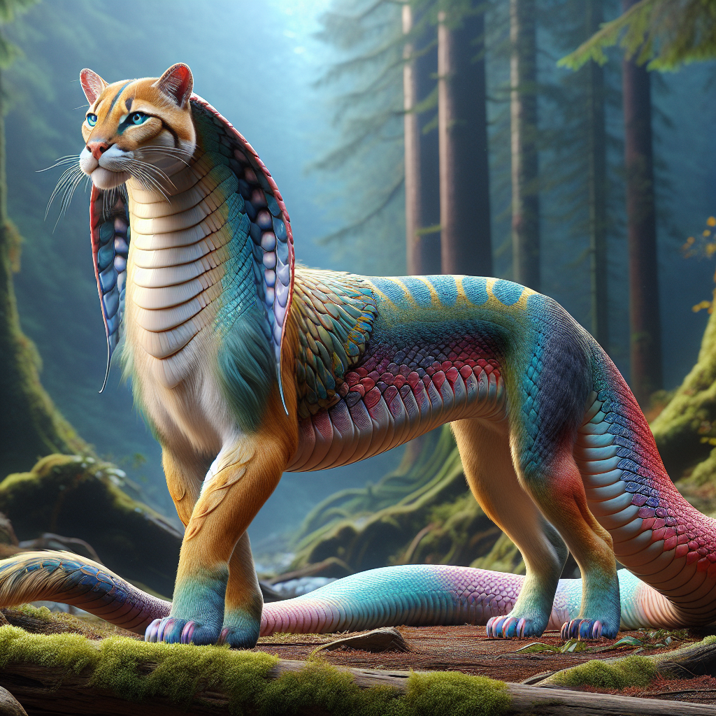 Coubra, an AI-generated hybrid of Cobra and Cougar