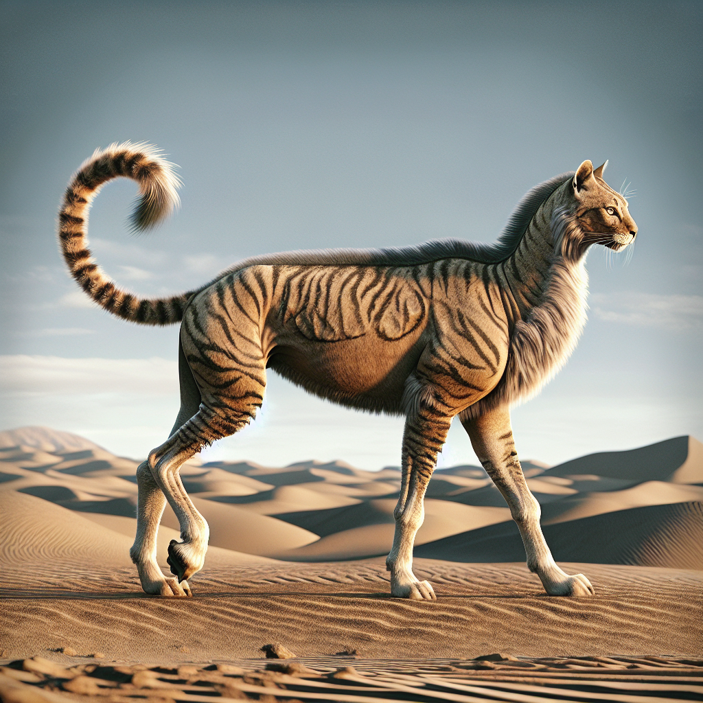 Cattamel, an AI-generated hybrid of Cat and Camel