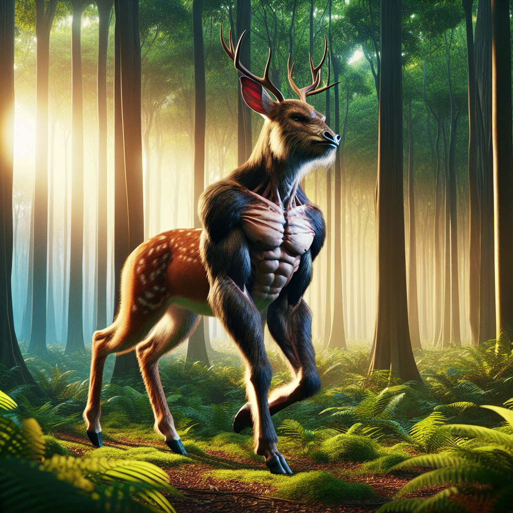 Gorideer, an AI-generated hybrid of Deer and Gorilla