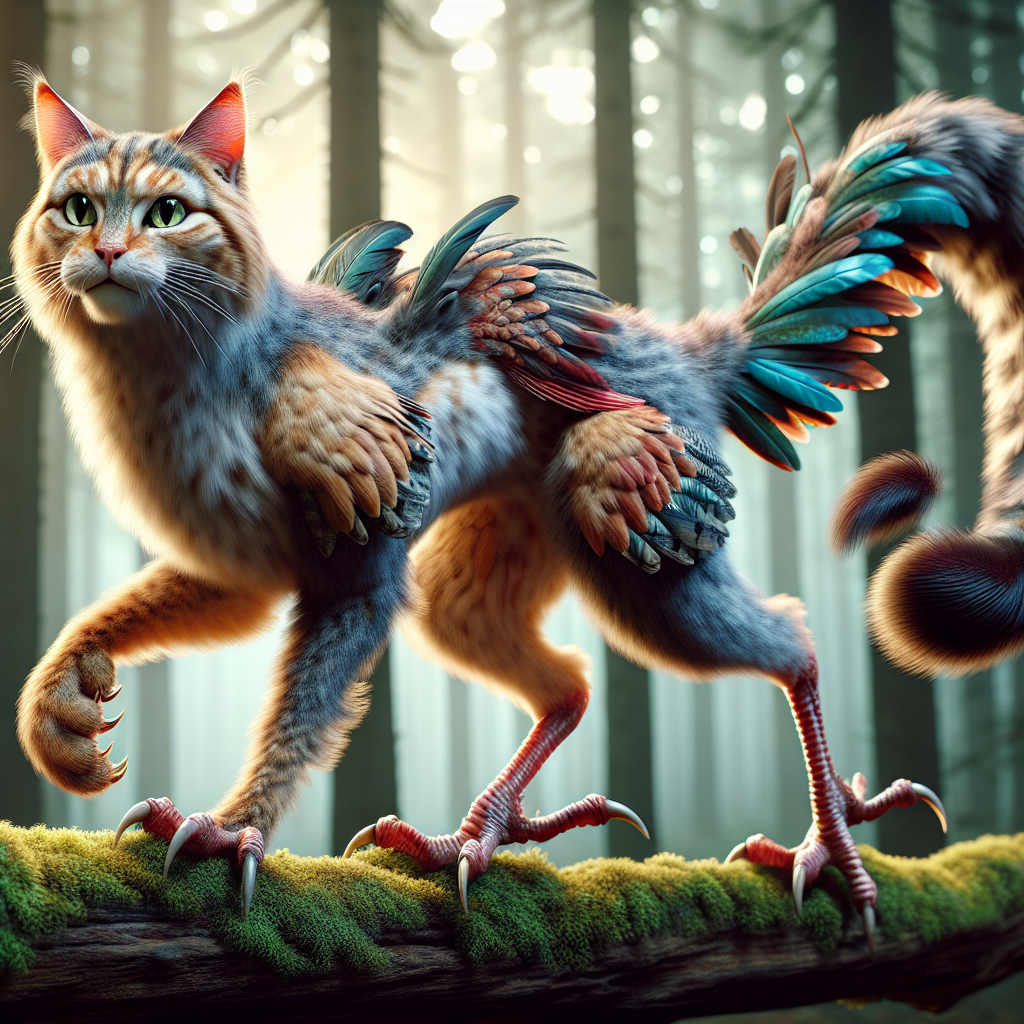 Chicat, an AI-generated hybrid of Chicken and Cat