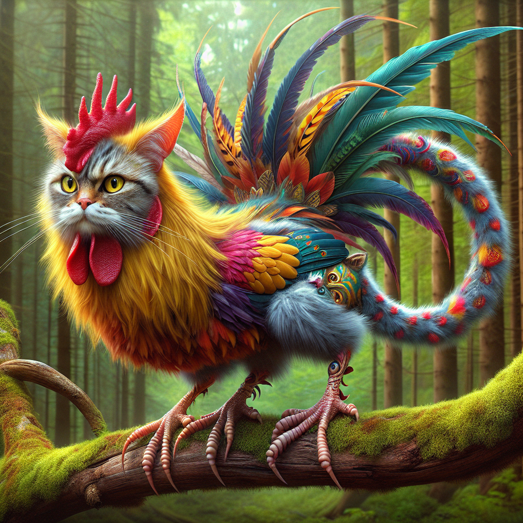 Chicat, an AI-generated hybrid of Chicken and Cat