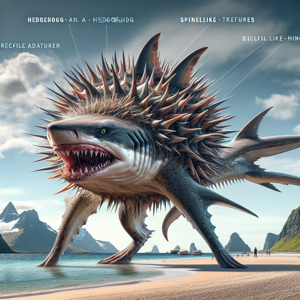 Hedgark, an AI-generated hybrid of Hedgehog and Shark