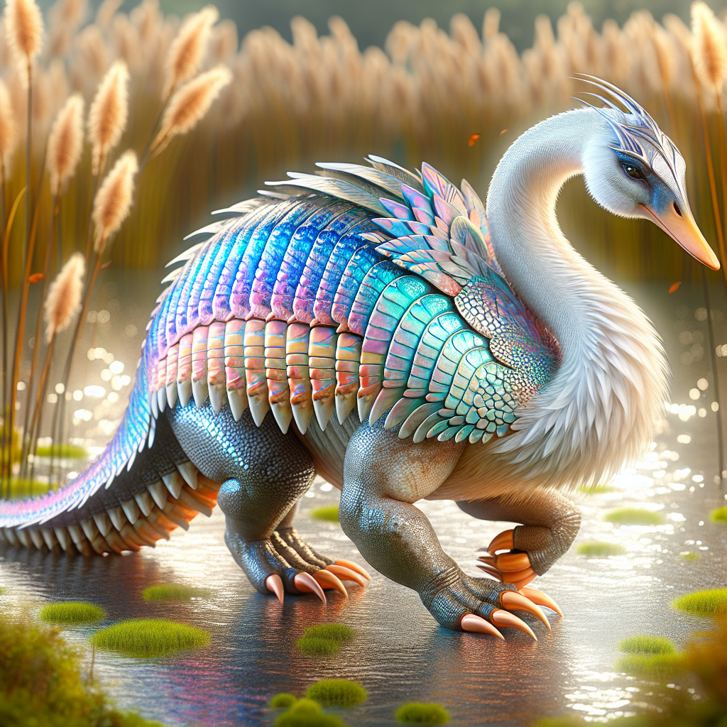 Swarmadillo, an AI-generated hybrid of Swan and Armadillo