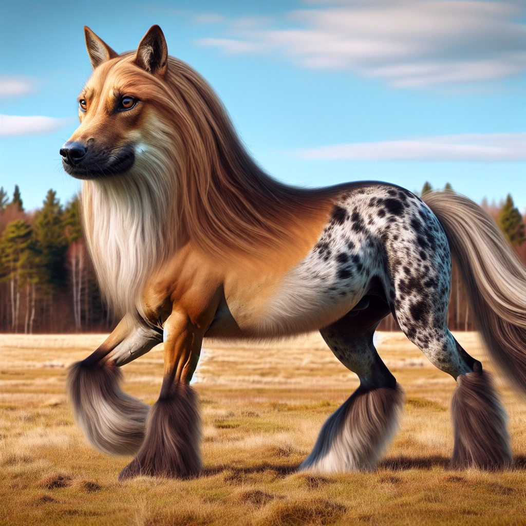 Horsog, an AI-generated hybrid of Dog and Horse
