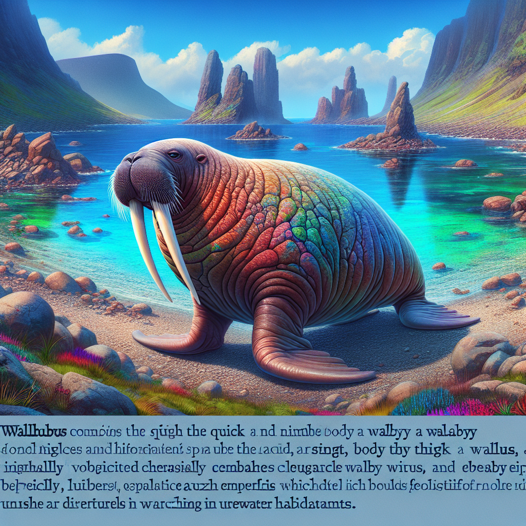 Wallrus, an AI-generated hybrid of Wallaby and Walrus