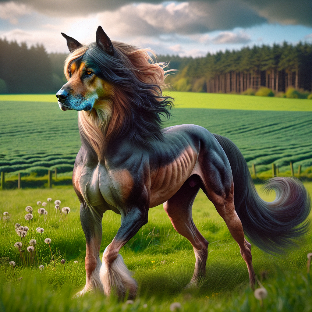 Dogorse, an AI-generated hybrid of Dog and Horse