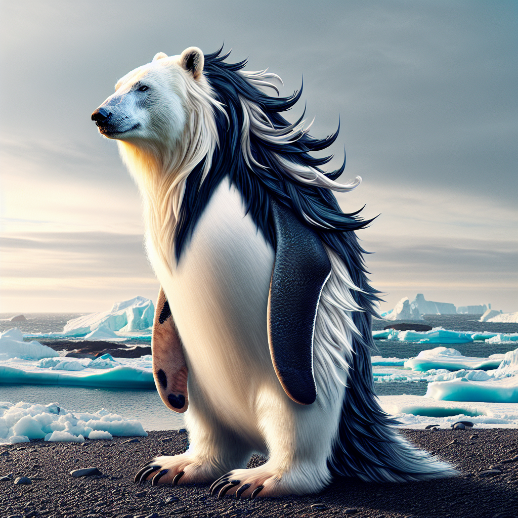 Pengbear, an AI-generated hybrid of Penguin and Bear