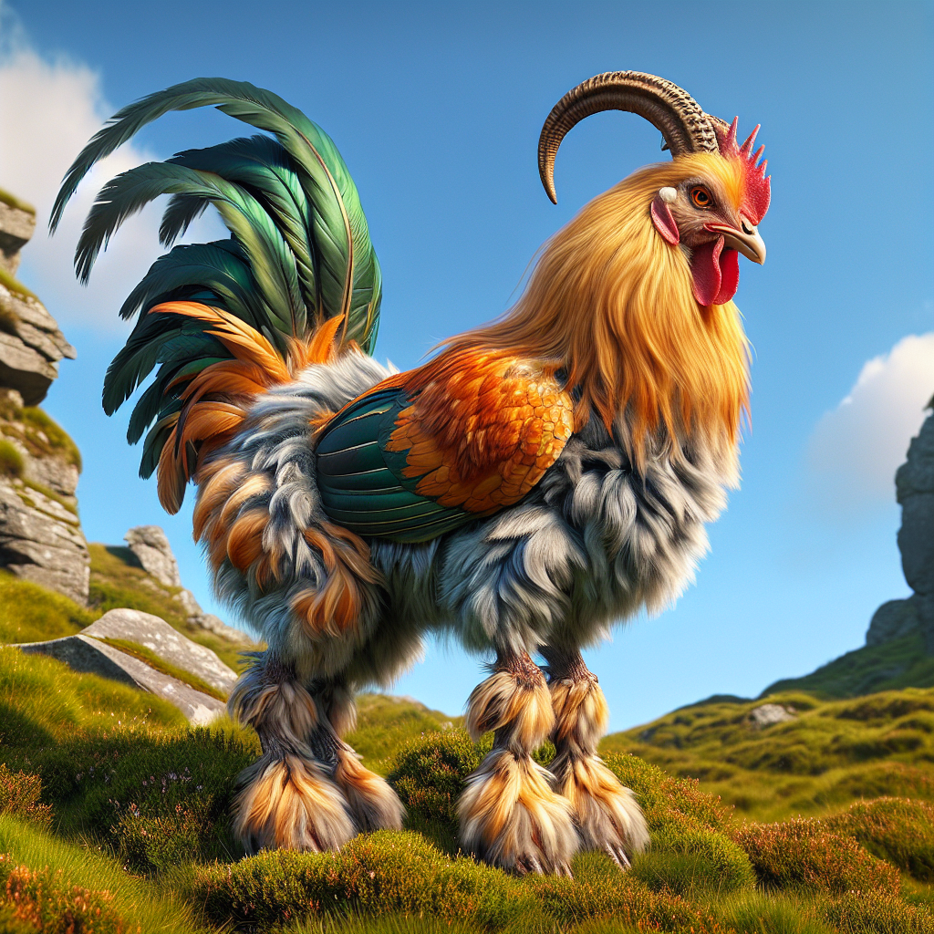 Chickgoat, an AI-generated hybrid of Chicken and Goat