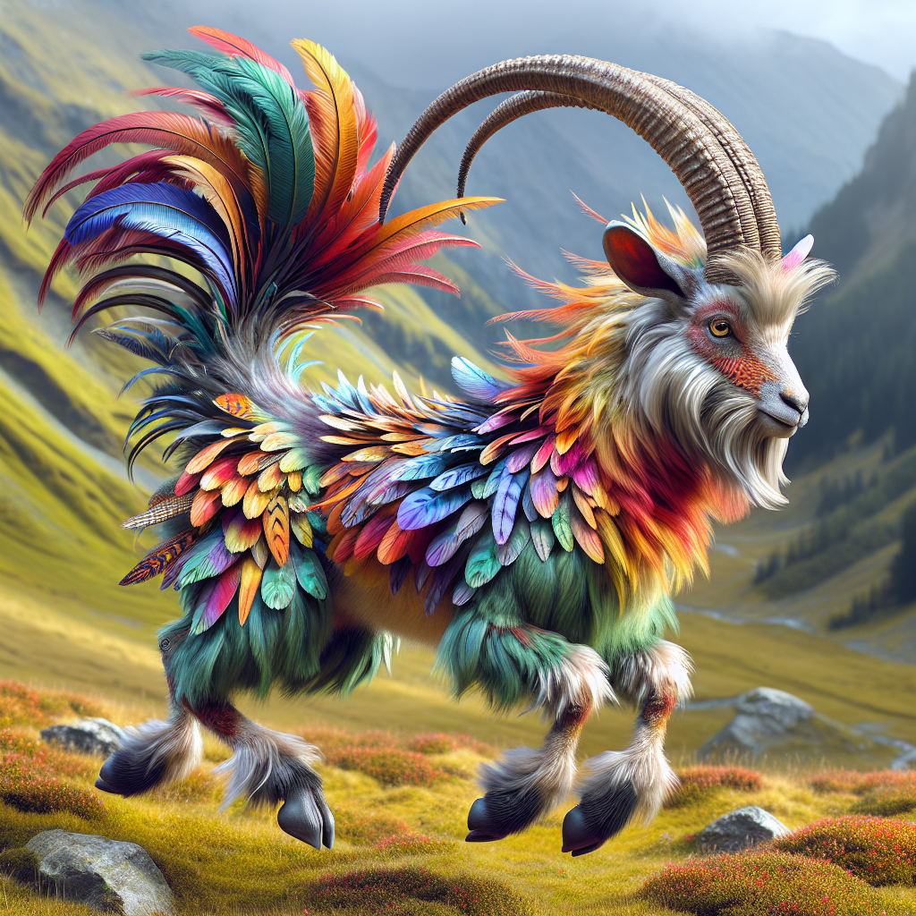 Chigot, an AI-generated hybrid of Chicken and Goat