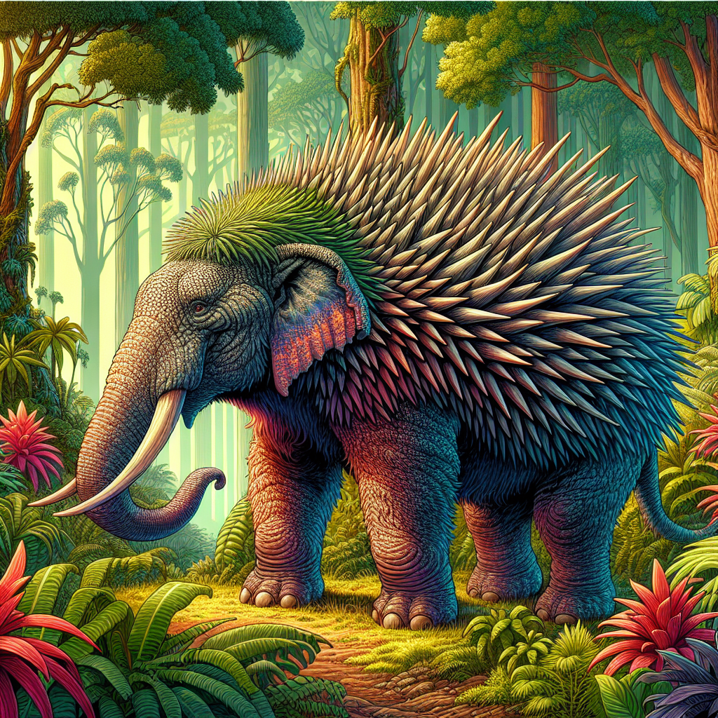 Elechidna, an AI-generated hybrid of Elephant and Echidna