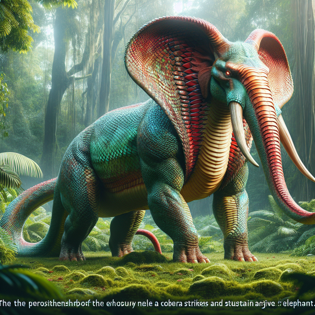 Cobraelephant, an AI-generated hybrid of Cobra and Elephant