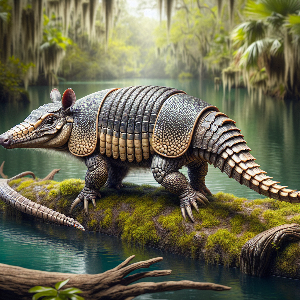 Gatorillo, an AI-generated hybrid of Alligator and Armadillo