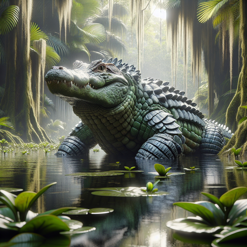 Gatoradillo, an AI-generated hybrid of Alligator and Armadillo