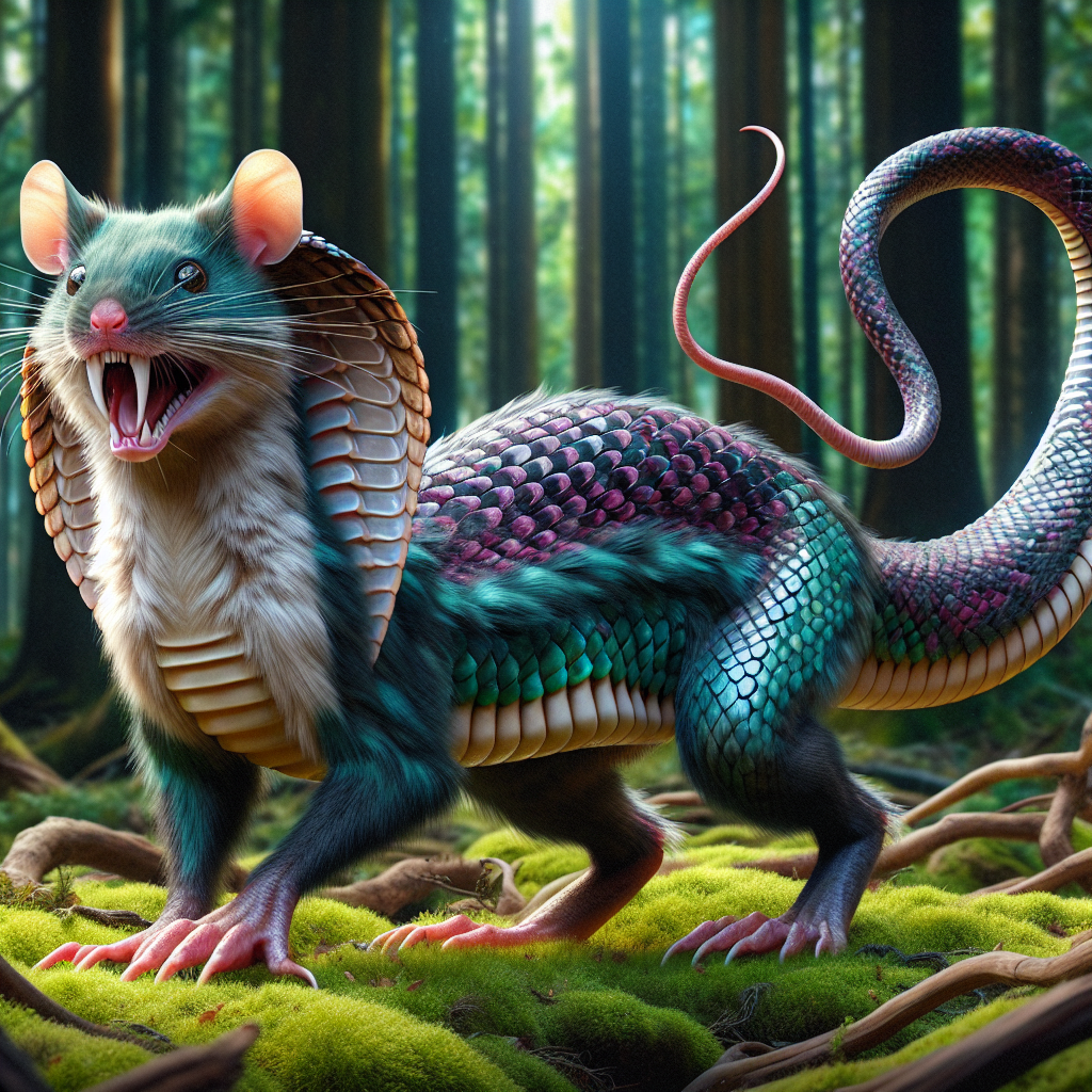 Mousobra, an AI-generated hybrid of Mouse and Cobra