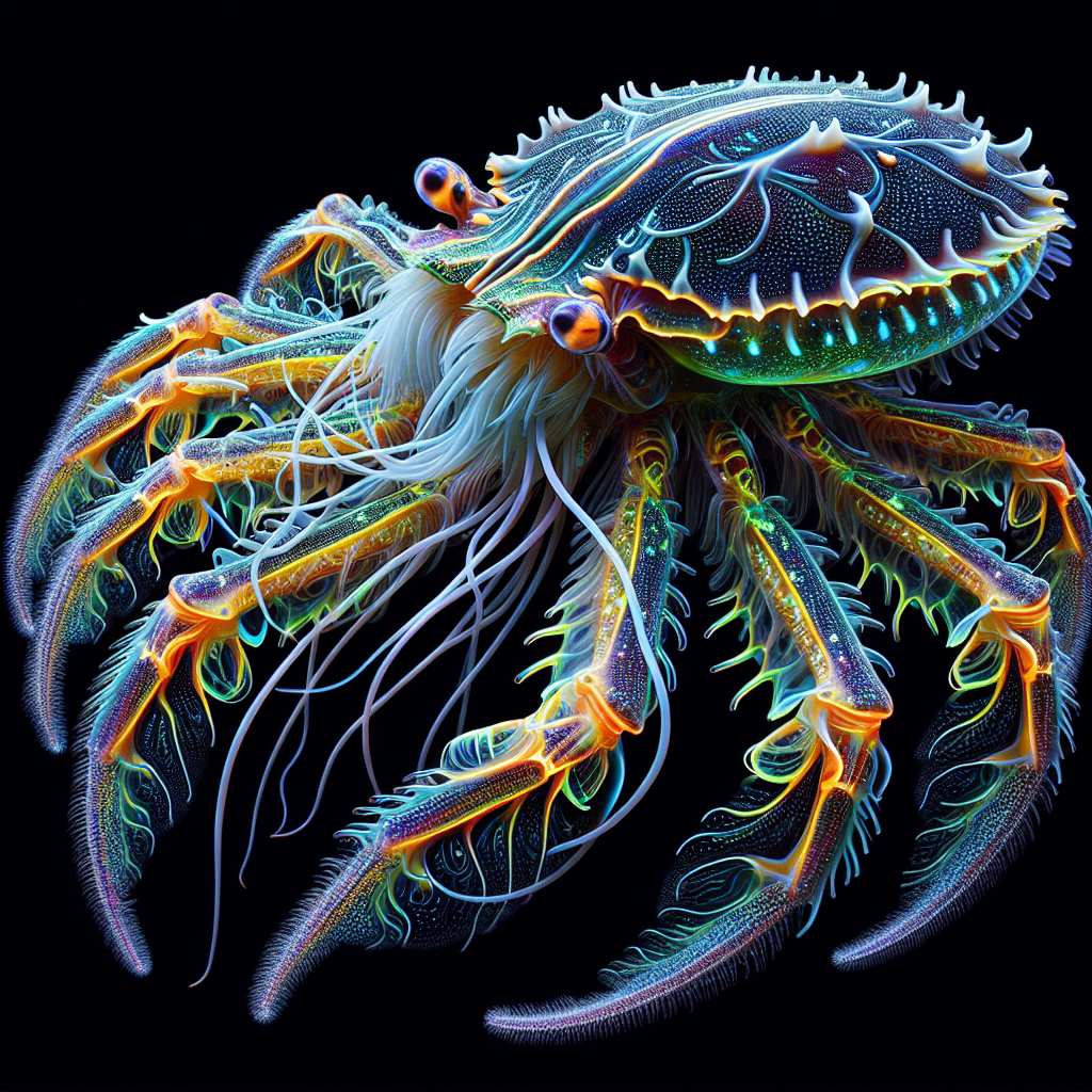 Crabofish, an AI-generated hybrid of Crab and Jellyfish