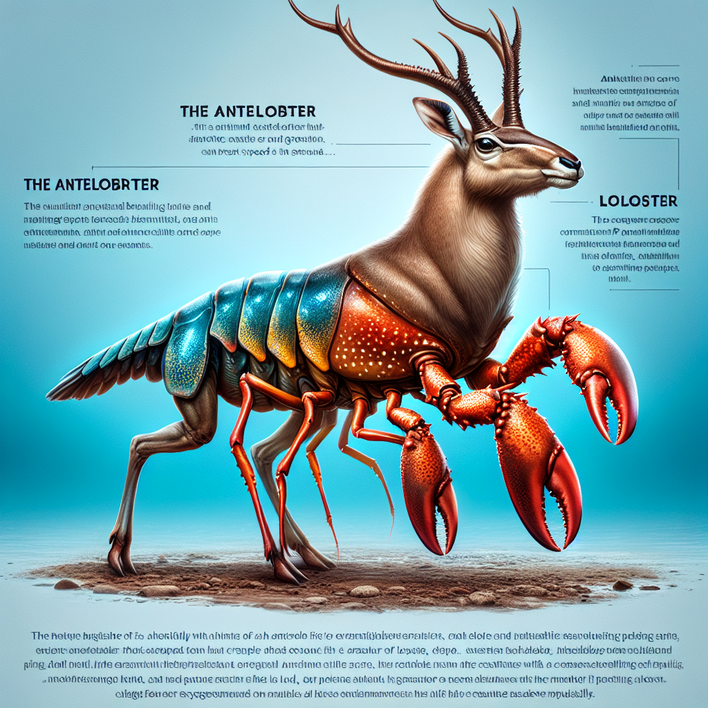 Antelobster, an AI-generated hybrid of Antelope and Lobster
