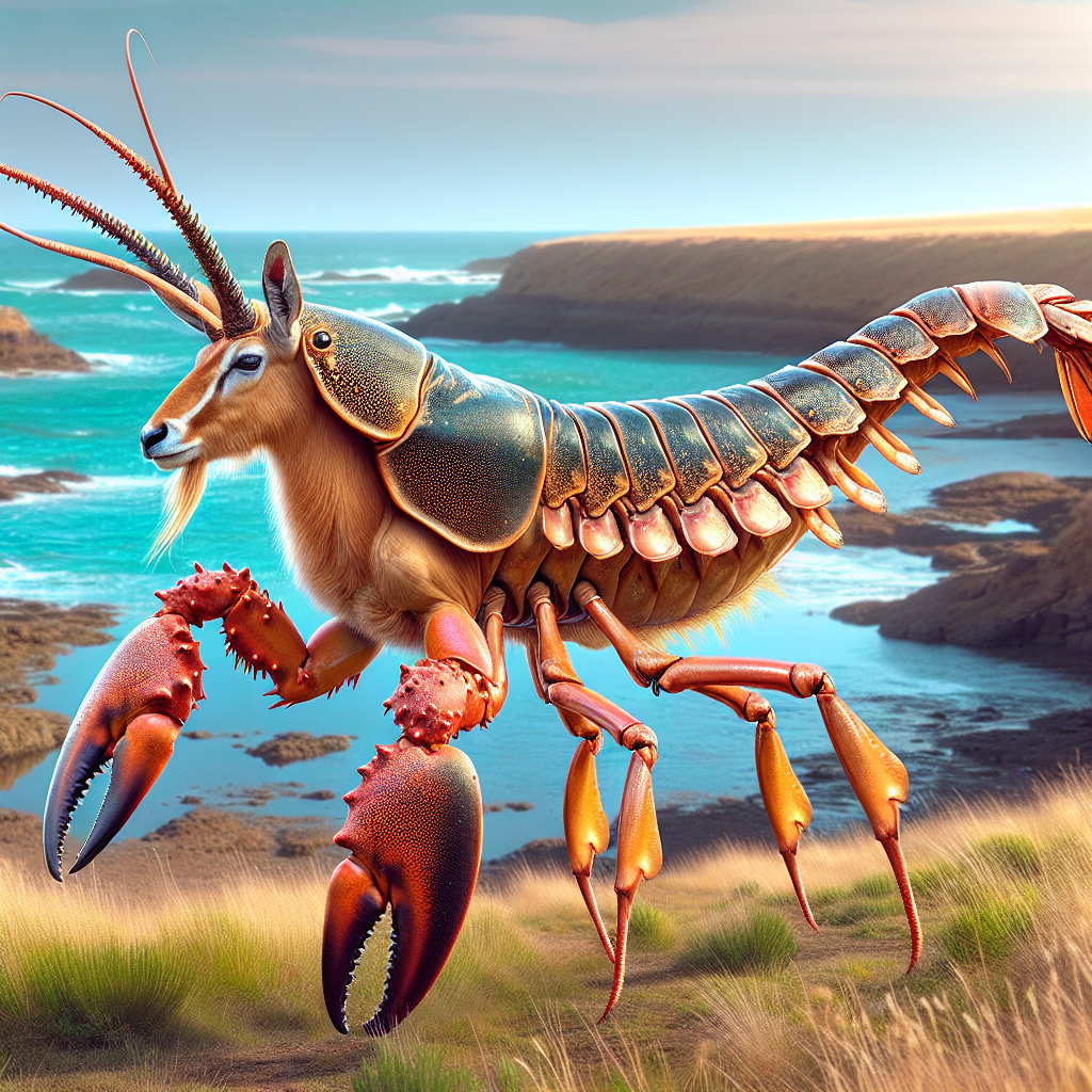 Antelobster, an AI-generated hybrid of Antelope and Lobster