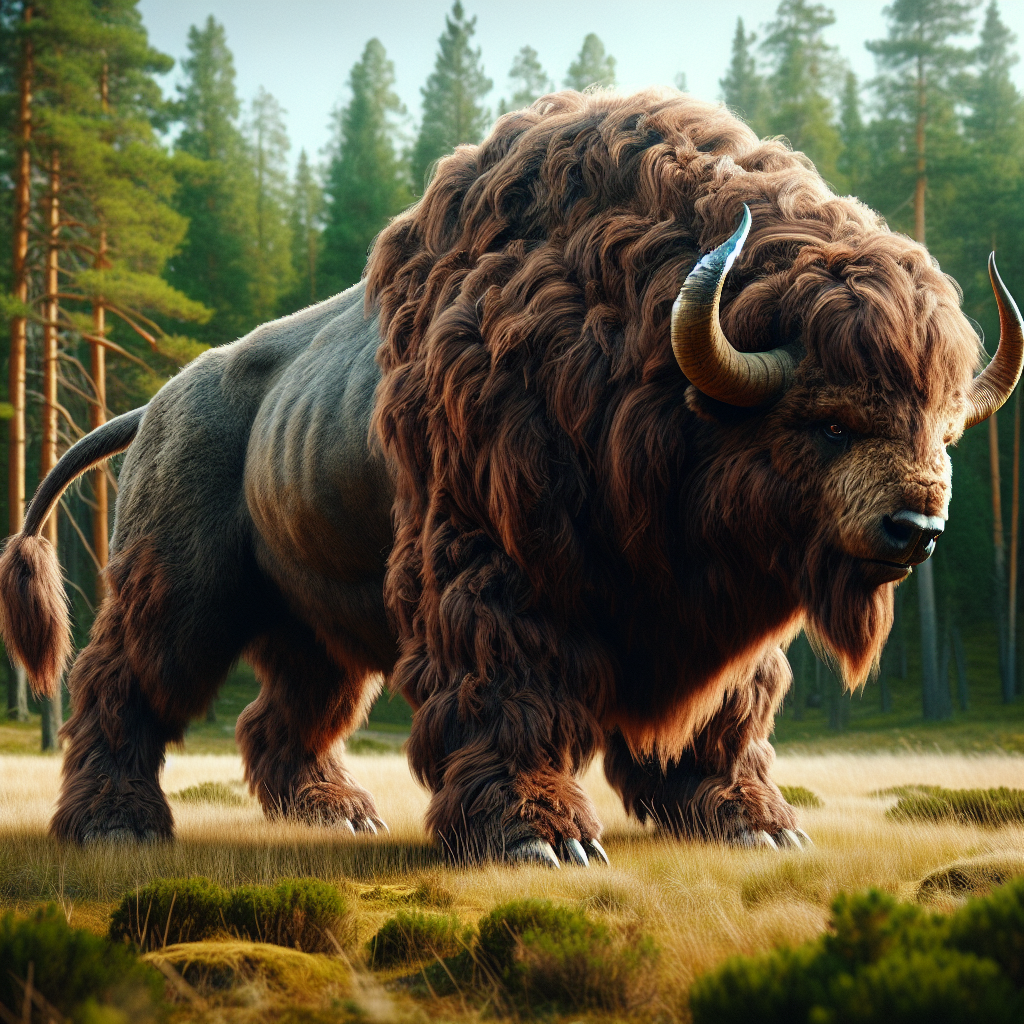 Bearbison, an AI-generated hybrid of Bear and Bison