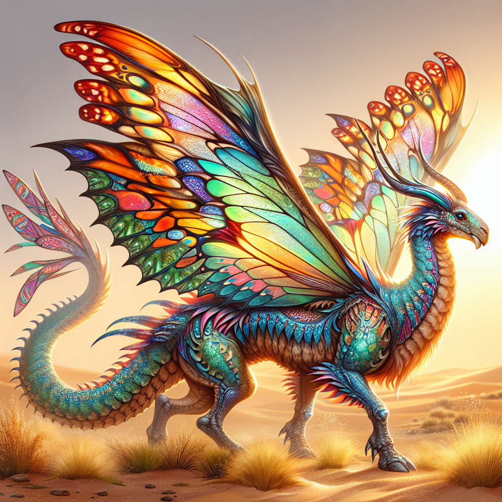 Camelypteron, an AI-generated hybrid of Camel and Butterfly