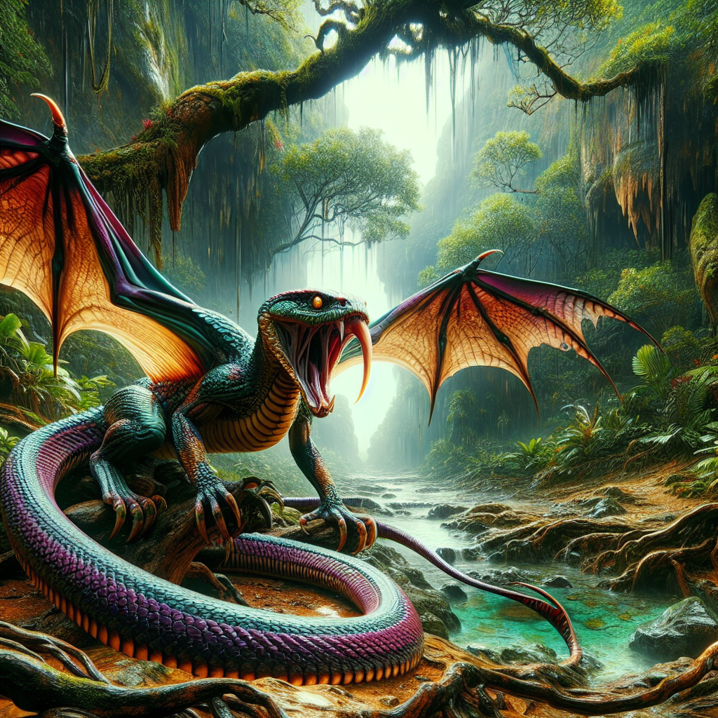 Cobrabat, an AI-generated hybrid of Cobra and Bat