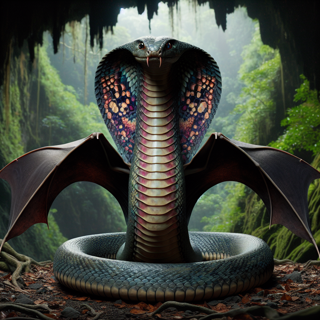 CobraBat, an AI-generated hybrid of Cobra and Bat