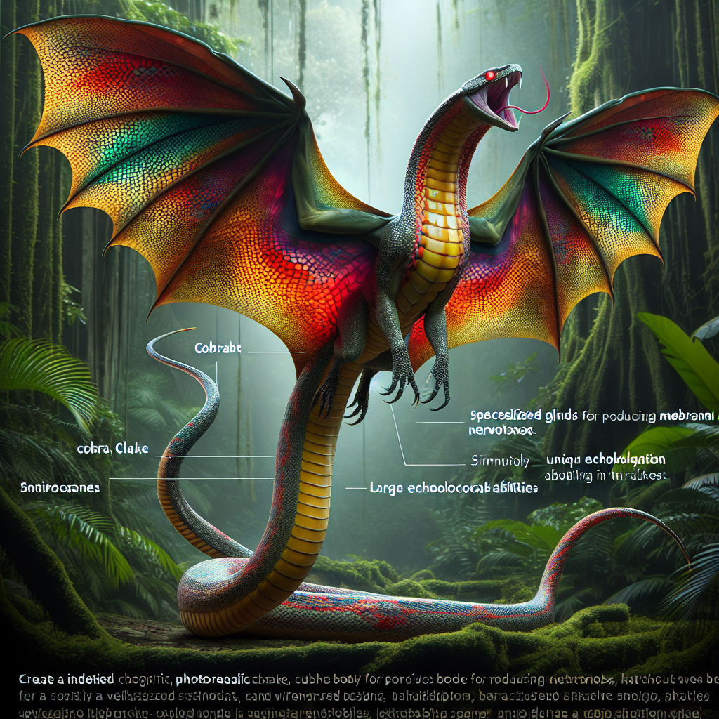 CobraBat, an AI-generated hybrid of Cobra and Bat