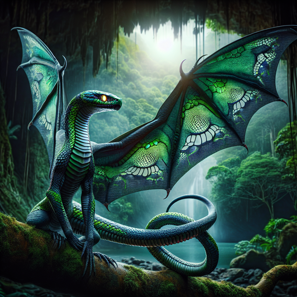 CobraBat, an AI-generated hybrid of Cobra and Bat