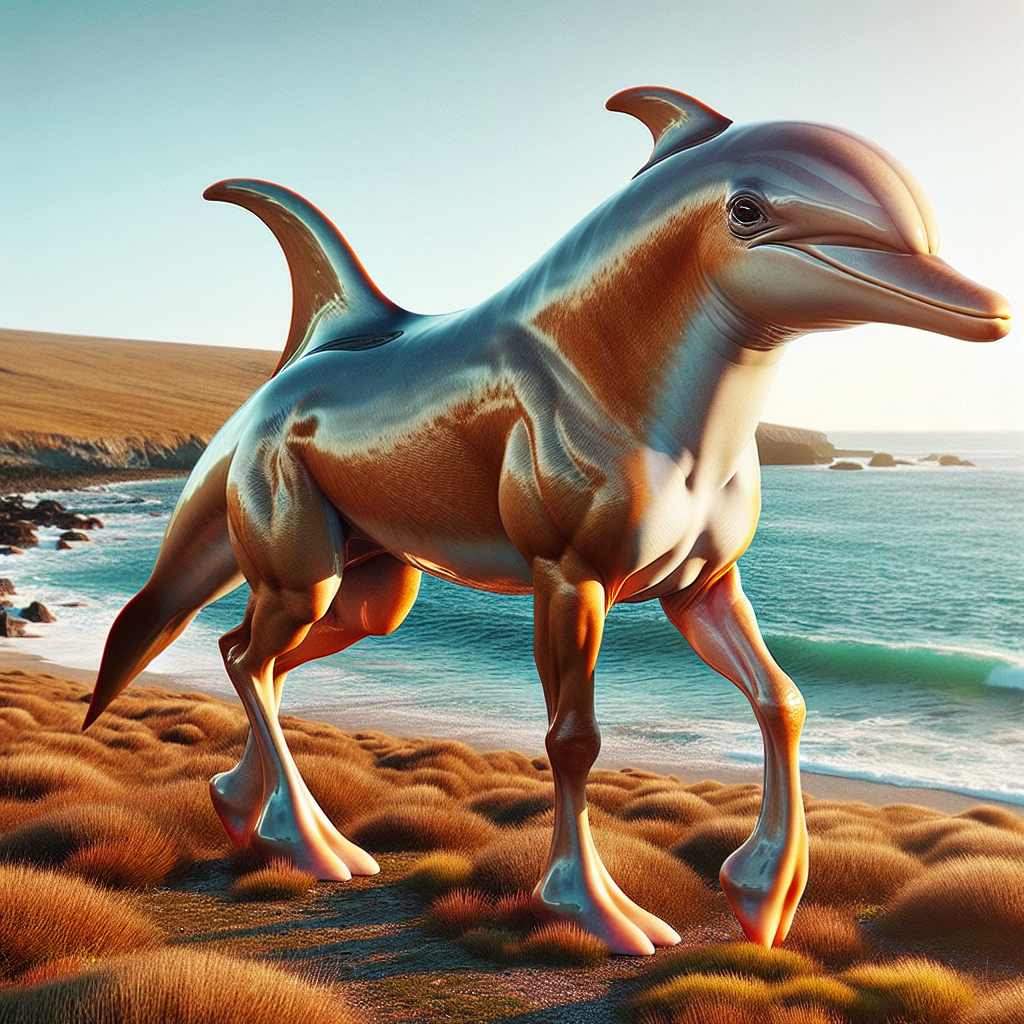Dolphonkey, an AI-generated hybrid of Dolphin and Donkey