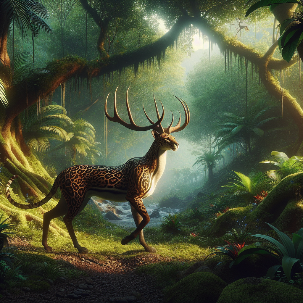 Dejaguar, an AI-generated hybrid of Deer and Jaguar