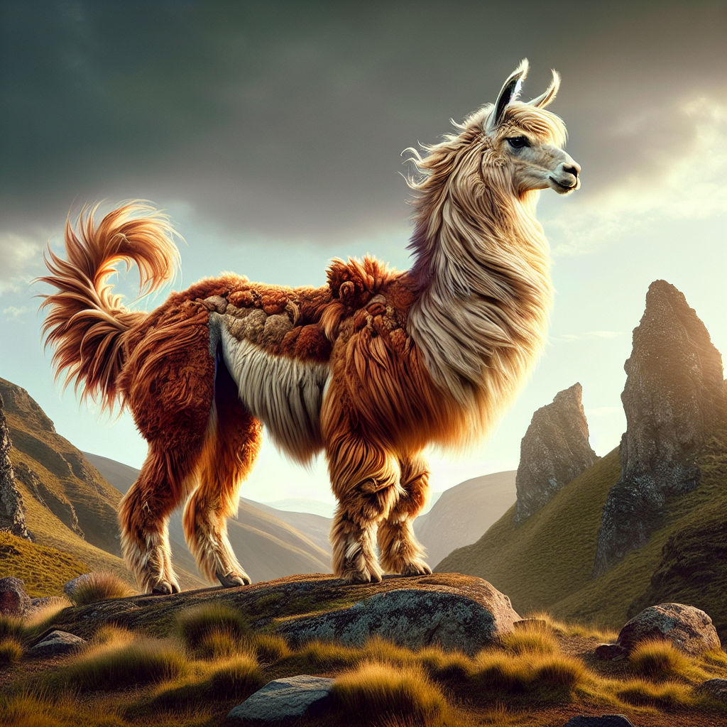 LioLlama, an AI-generated hybrid of Lion and Llama