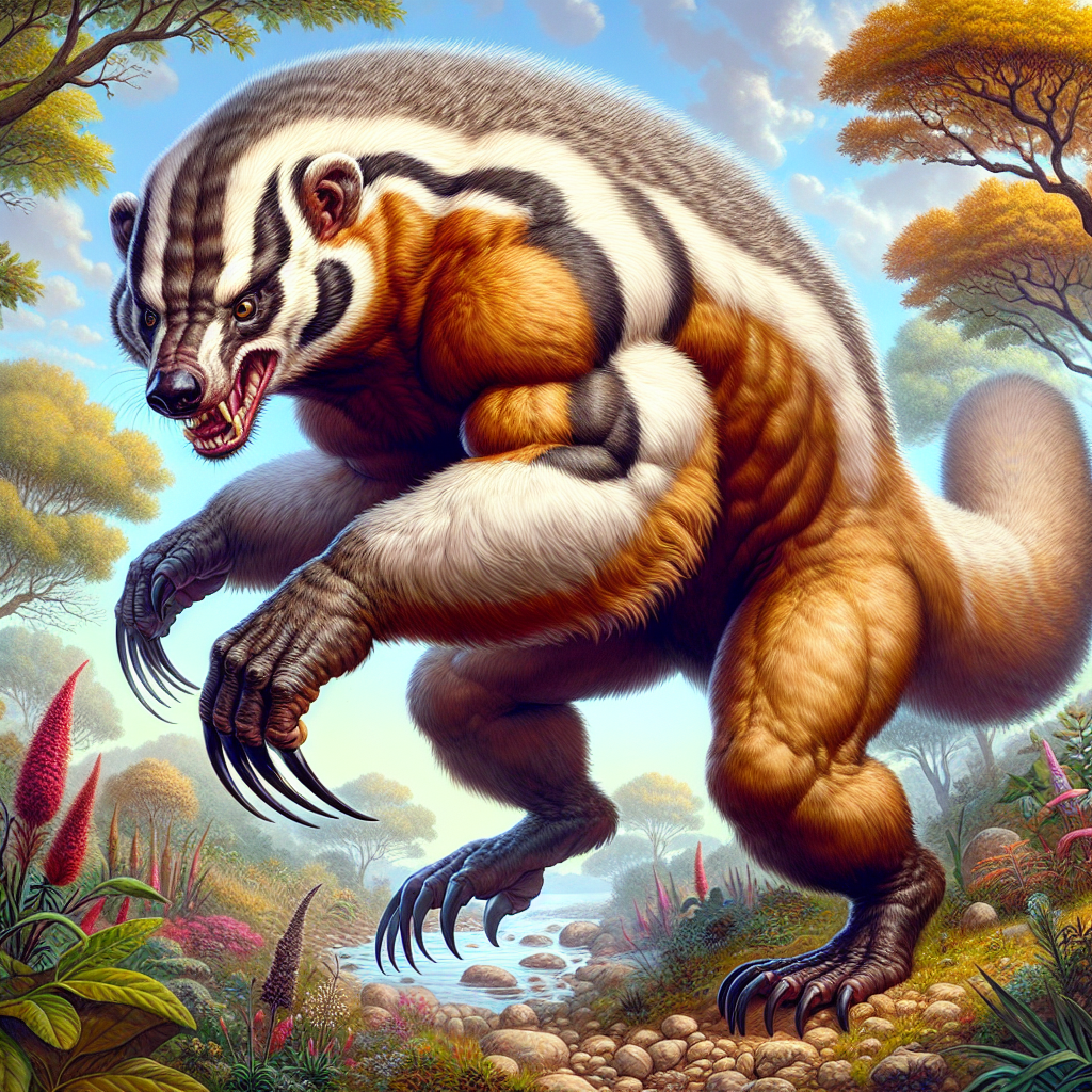 Babbager, an AI-generated hybrid of Baboon and Badger