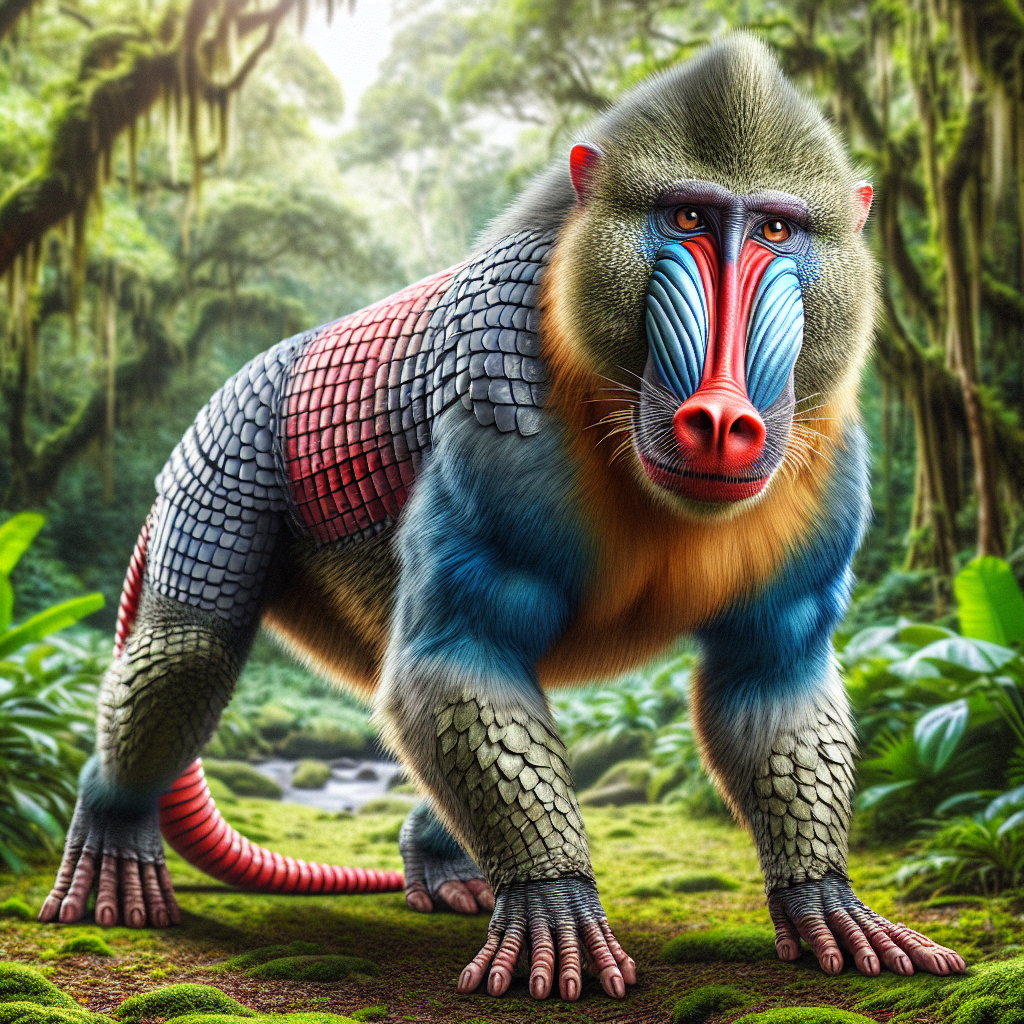 Baboondillo, an AI-generated hybrid of Baboon and Armadillo