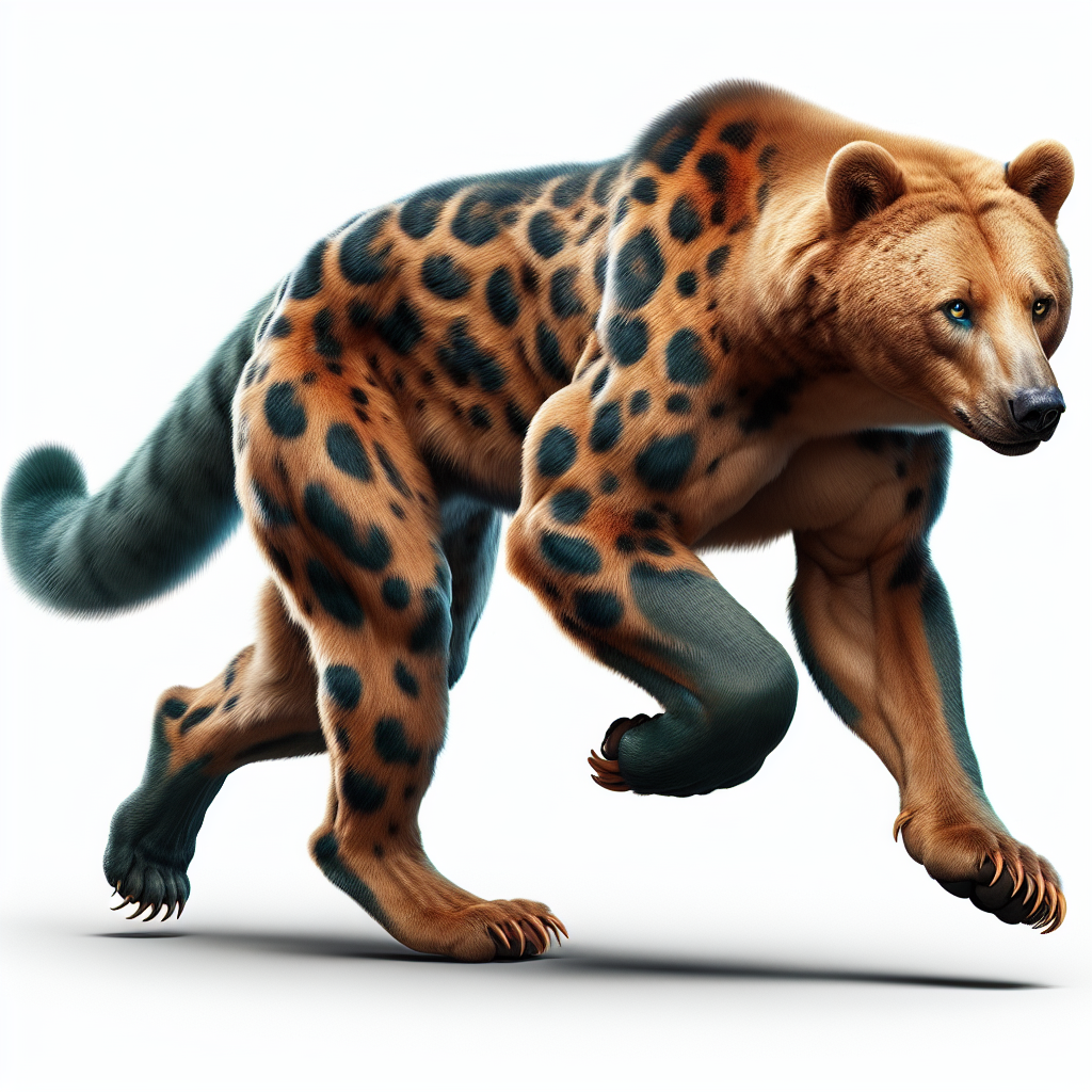 Bearcheetah, an AI-generated hybrid of Bear and Cheetah