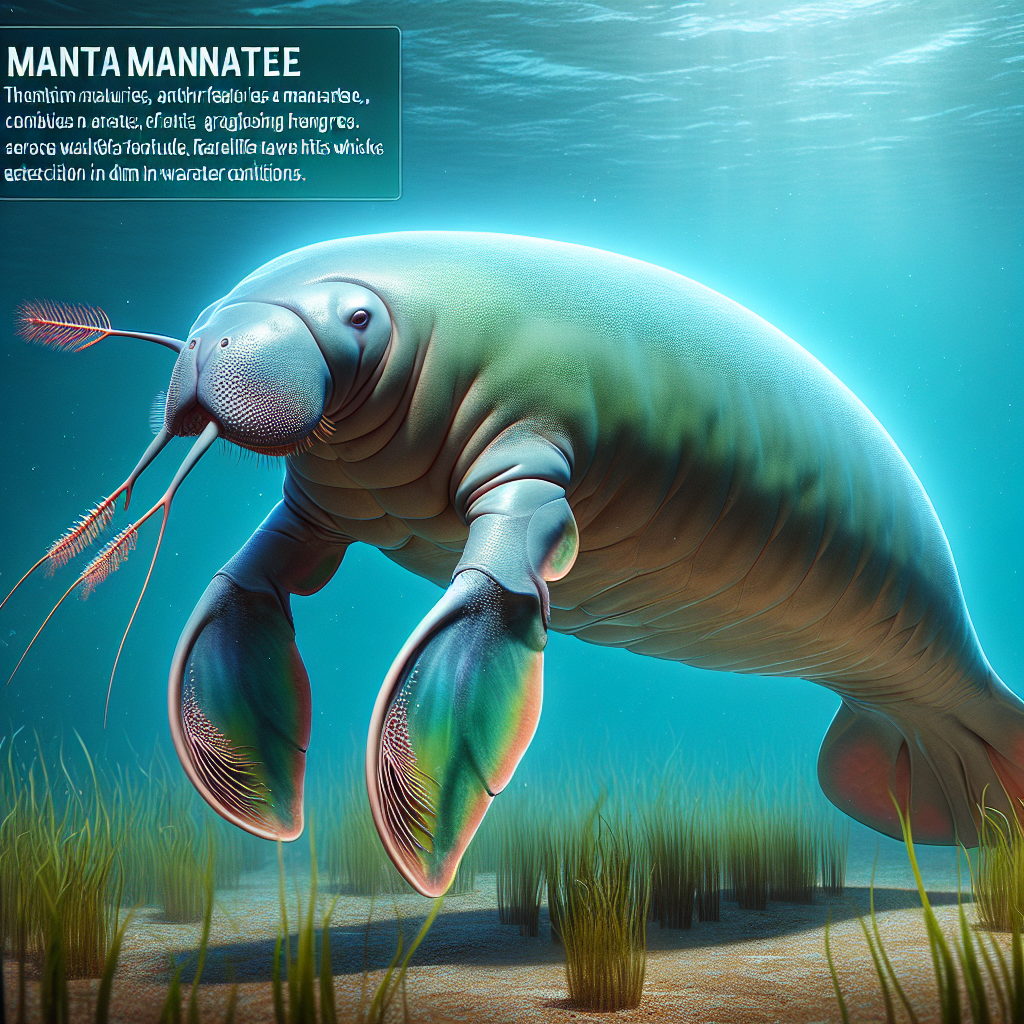 MantaManatee, an AI-generated hybrid of Mantis and Manatee