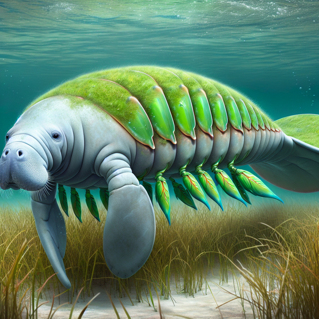 Mantatee, an AI-generated hybrid of Mantis and Manatee