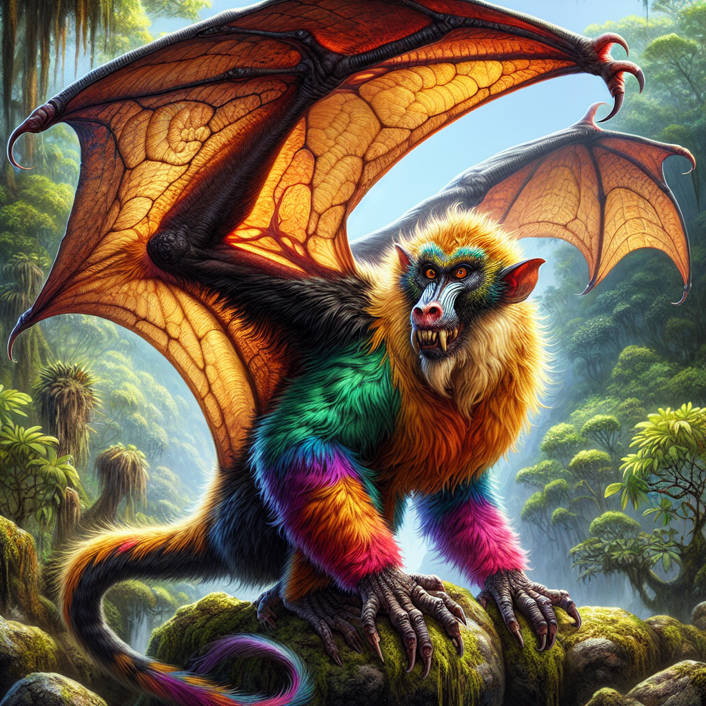 Babat, an AI-generated hybrid of Baboon and Bat