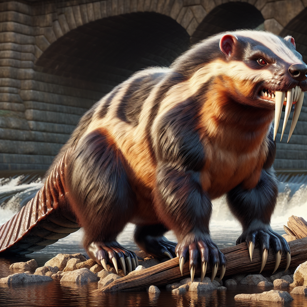 Bageaver, an AI-generated hybrid of Badger and Beaver