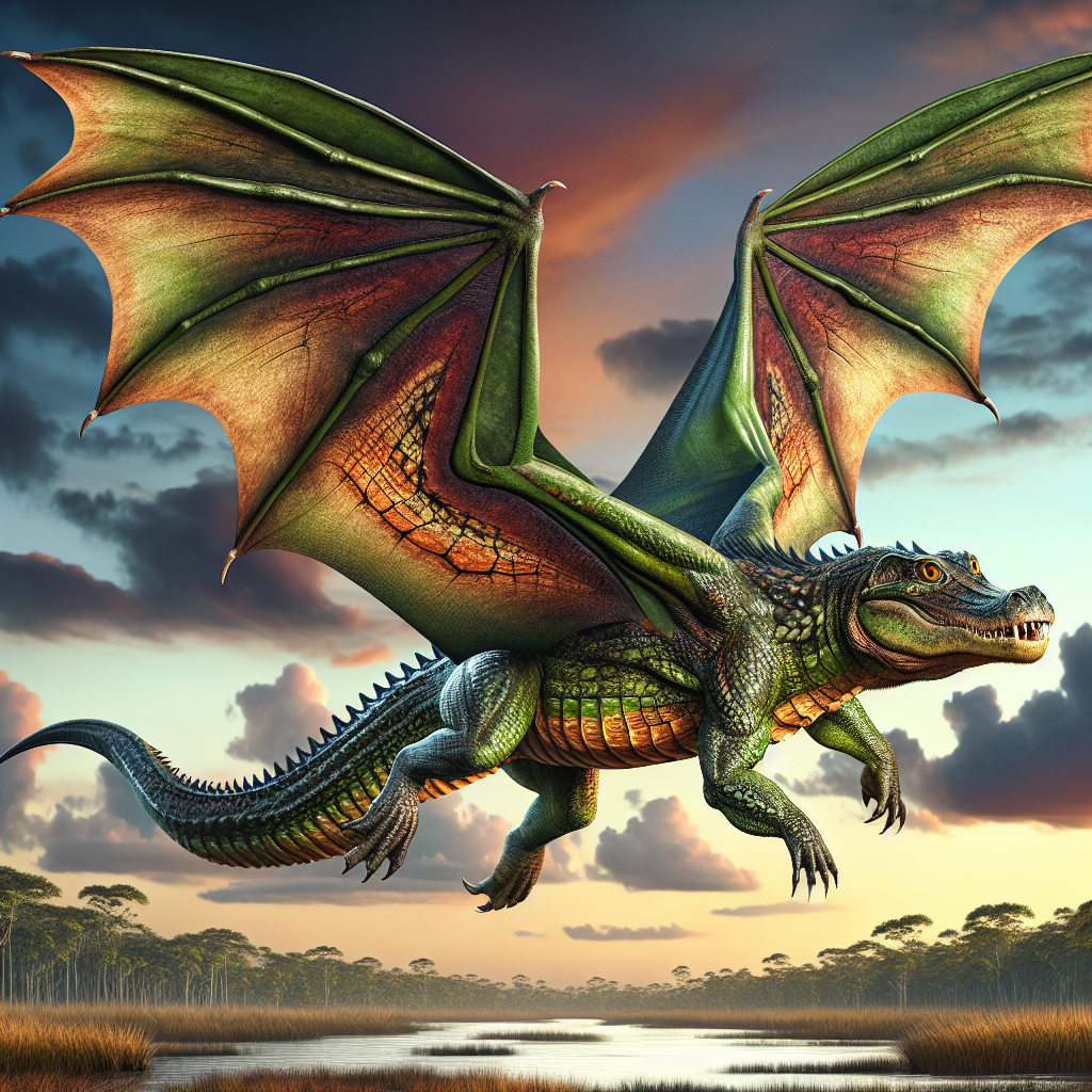 Gatorbat, an AI-generated hybrid of Alligator and Bat
