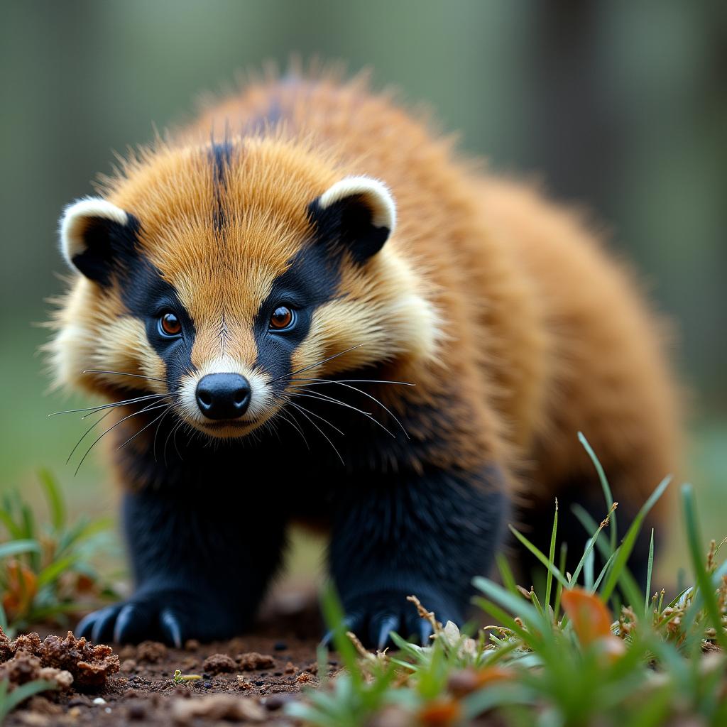 Badgerpillar, an AI-generated hybrid of Badger and Caterpillar