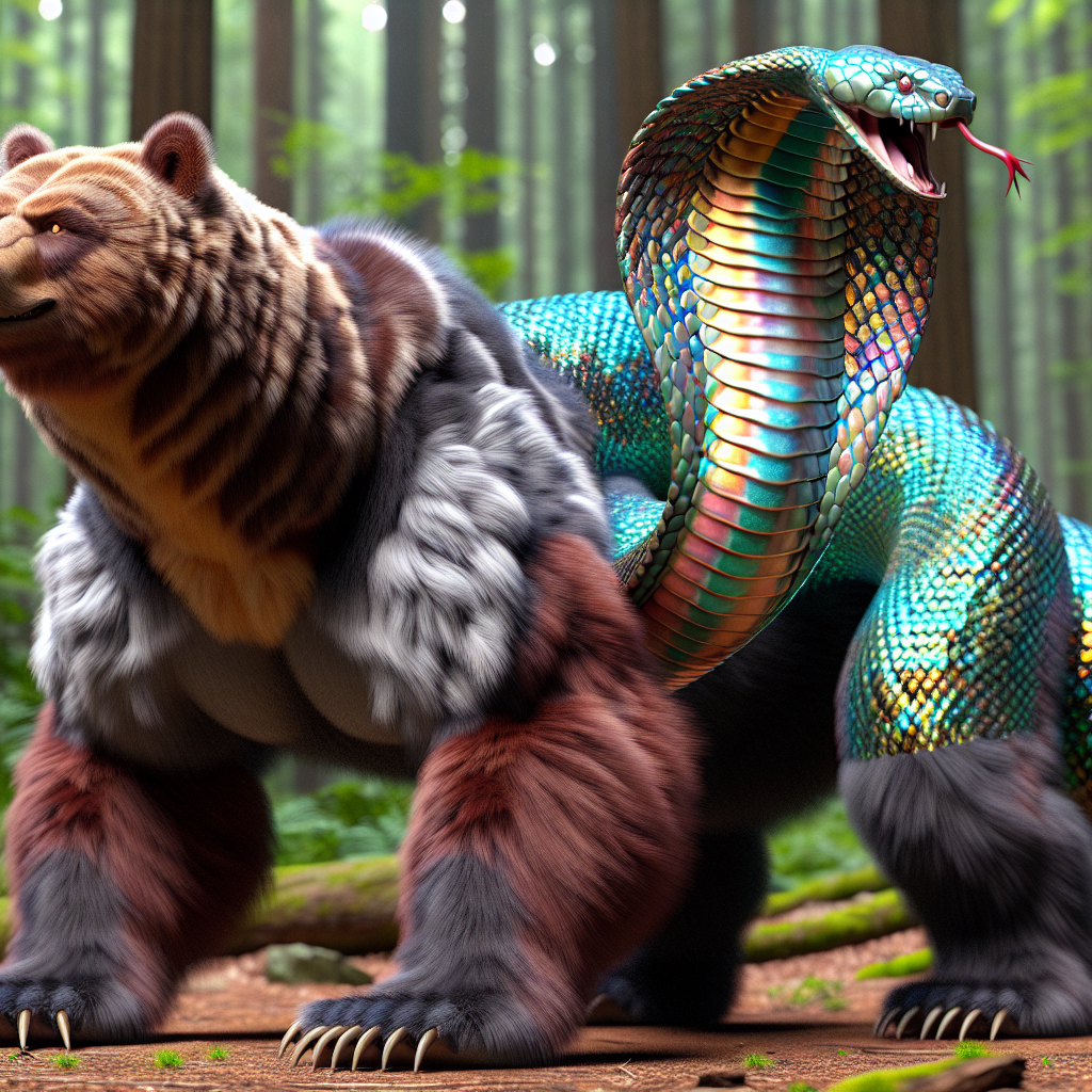 Bearbra, an AI-generated hybrid of Bear and Cobra