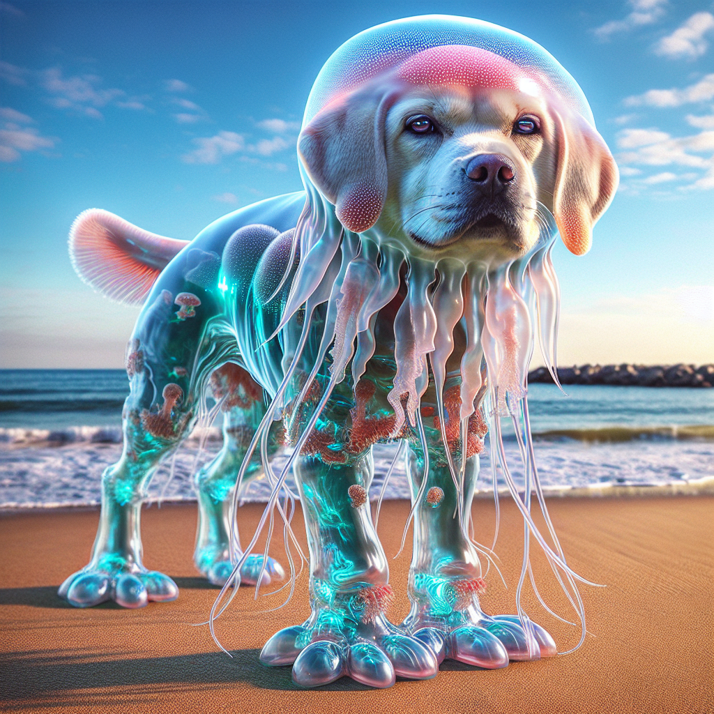Jellydog, an AI-generated hybrid of Jellyfish and Dog