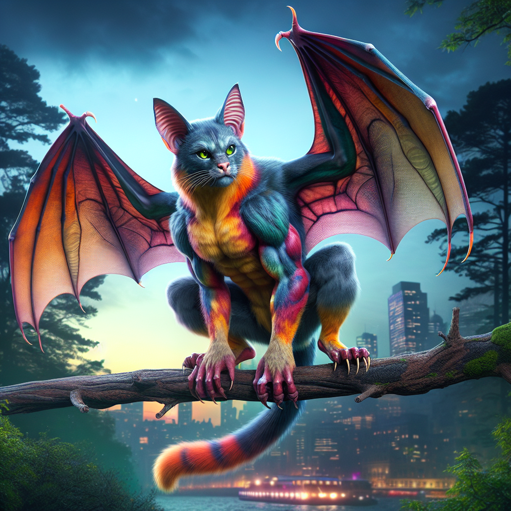 Batcat, an AI-generated hybrid of Bat and Cat