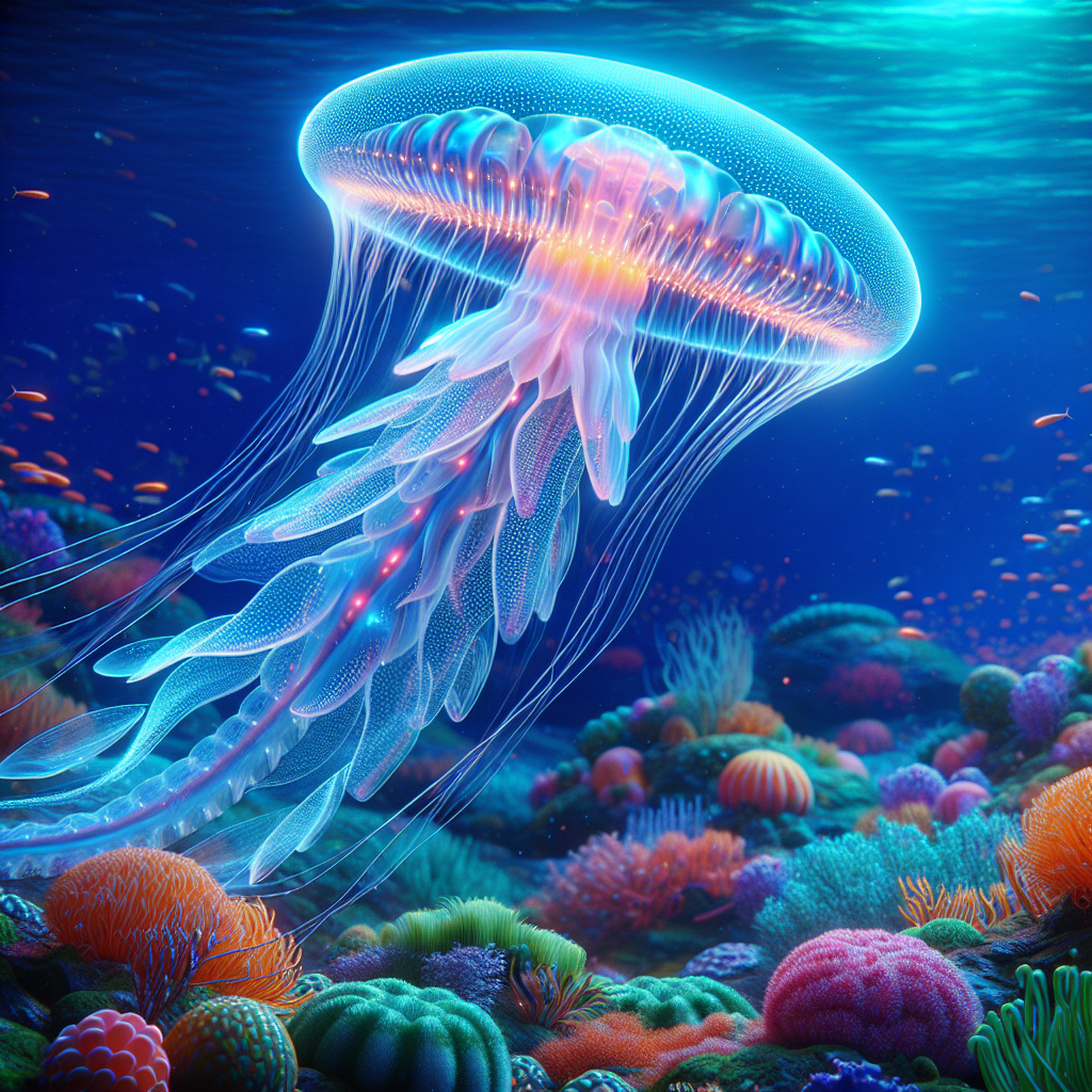 Jellyeel, an AI-generated hybrid of Jellyfish and Eel