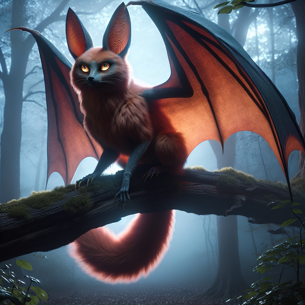 Foxbat, an AI-generated hybrid of Fox and Bat