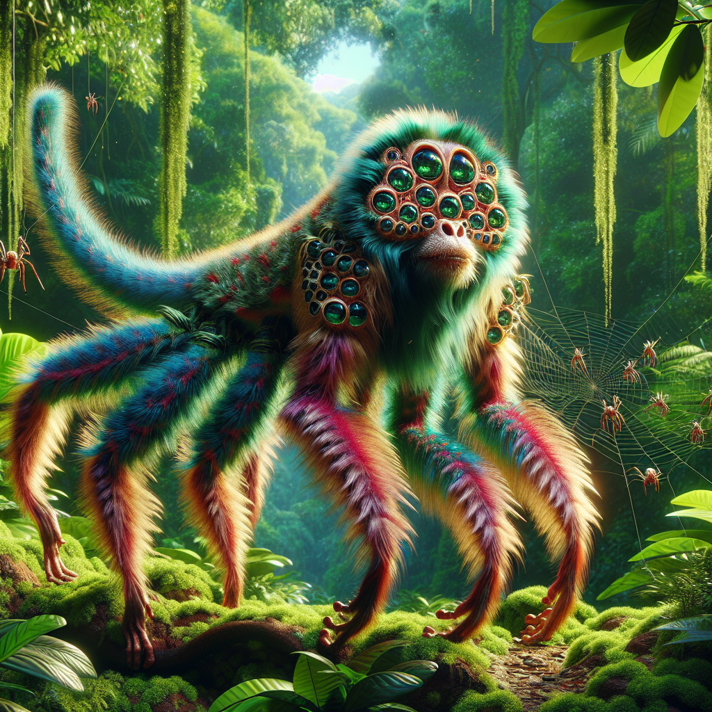 Spymonkey, an AI-generated hybrid of Spider and Monkey
