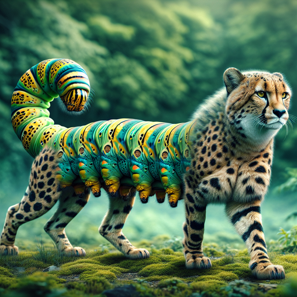 Cheetahpillar, an AI-generated hybrid of Cheetah and Caterpillar